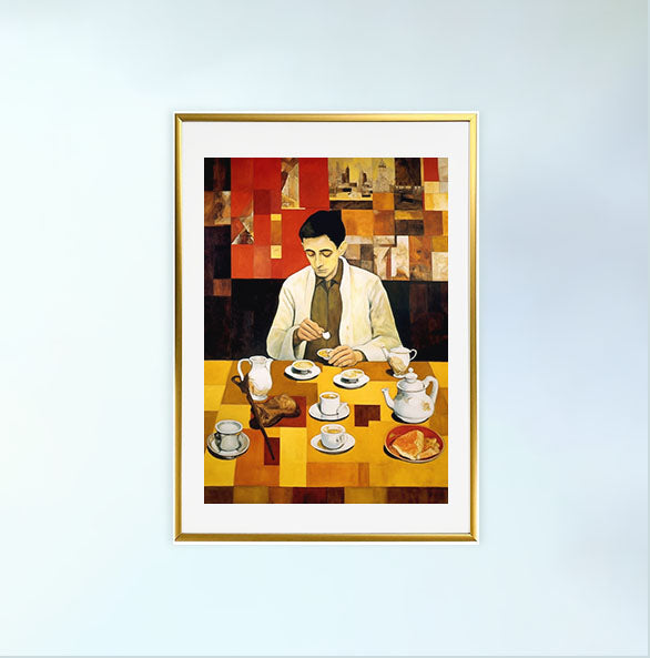 お茶のアートポスター金フレームあり