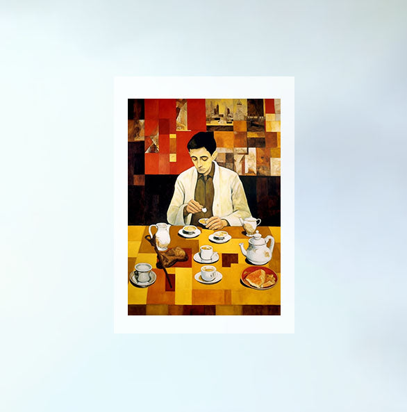 お茶のアートポスター原画のみ設置イメージ