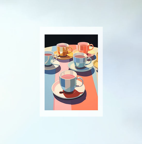 お茶のアートポスター原画のみ設置イメージ