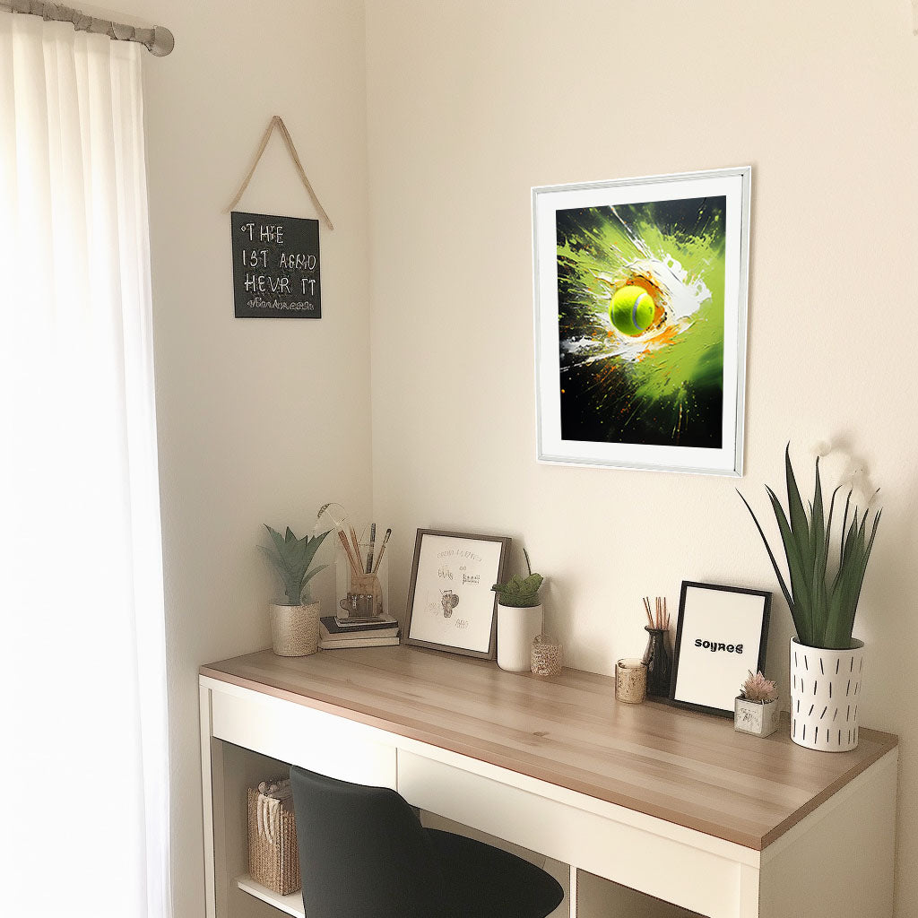 テニスのアートポスター机配置イメージ