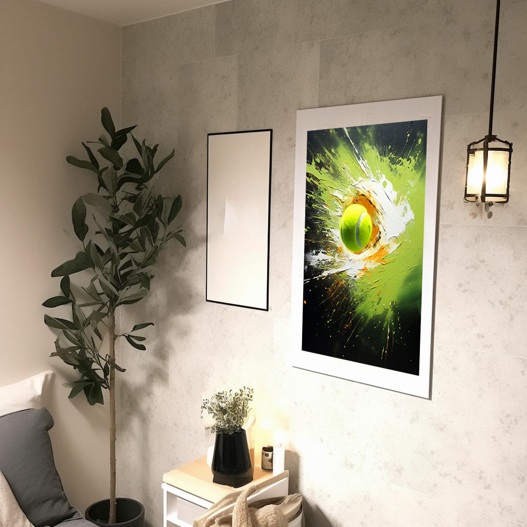 テニスのアートポスター廊下配置イメージ