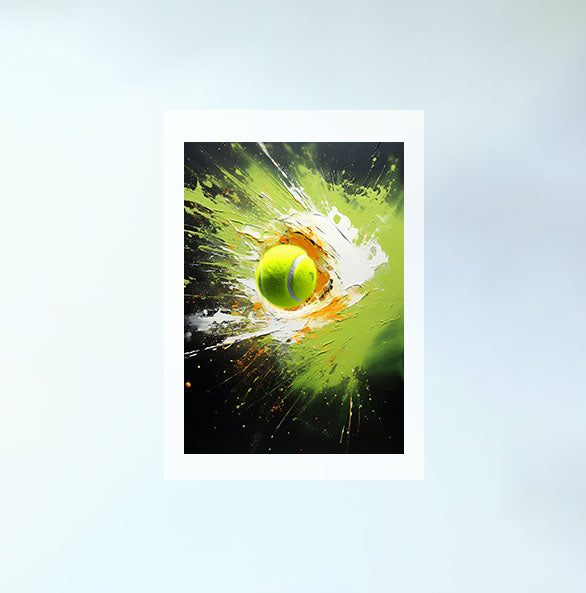テニスのアートポスター原画のみ設置イメージ