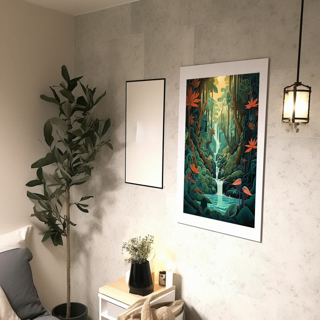 旅行のアートポスター廊下配置イメージ