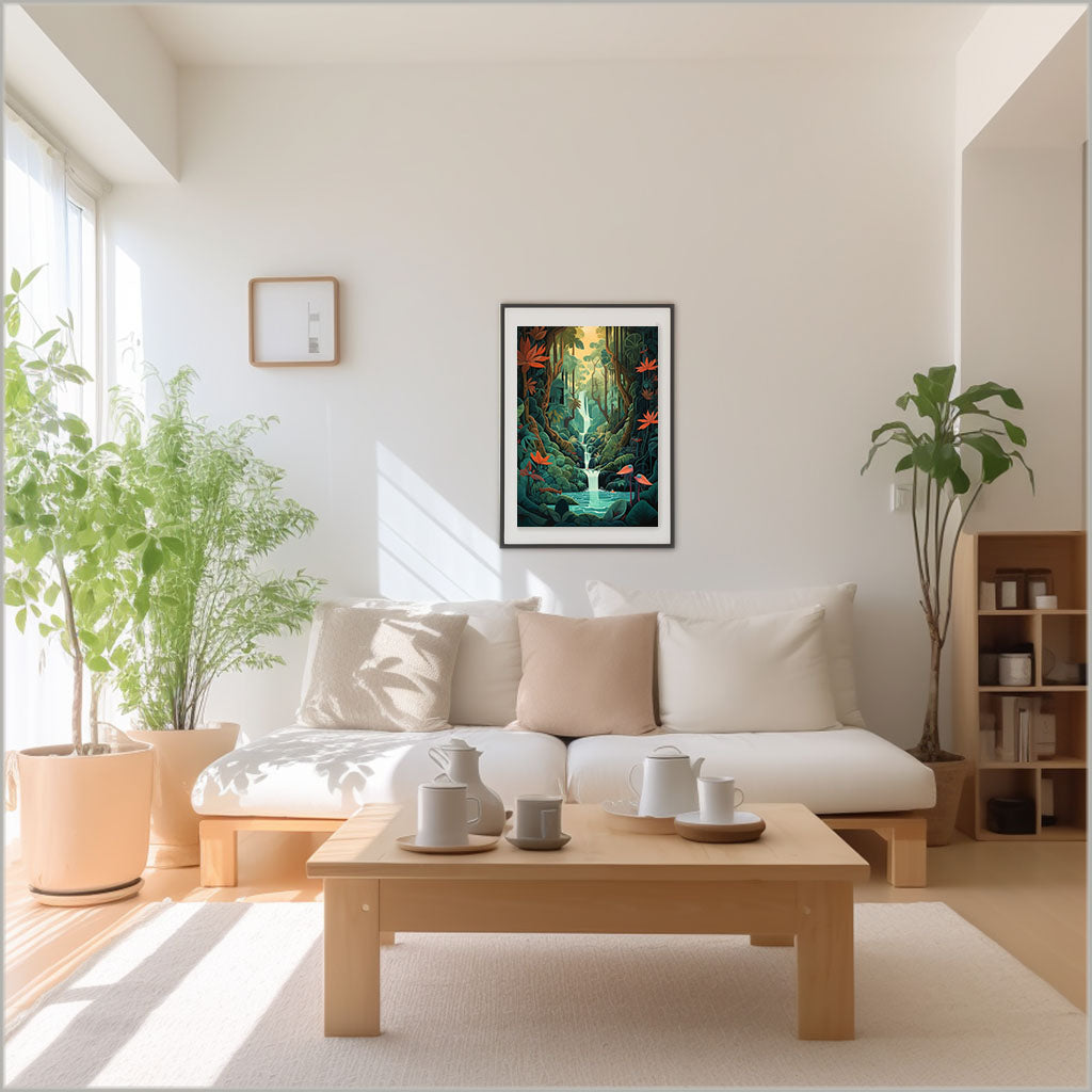 旅行のアートポスターリビング配置イメージ