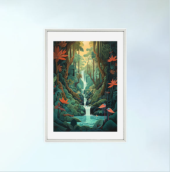 旅行のアートポスター銀フレームあり