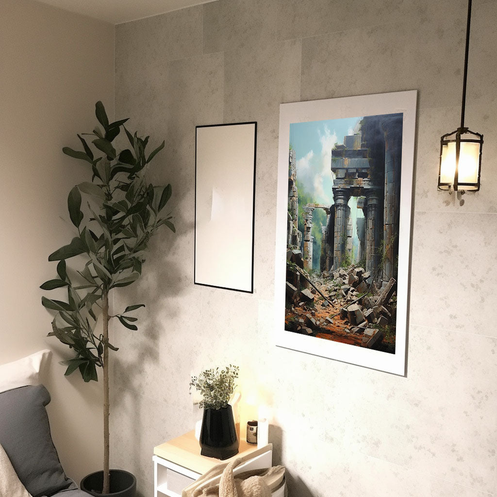 旅行のアートポスター廊下配置イメージ