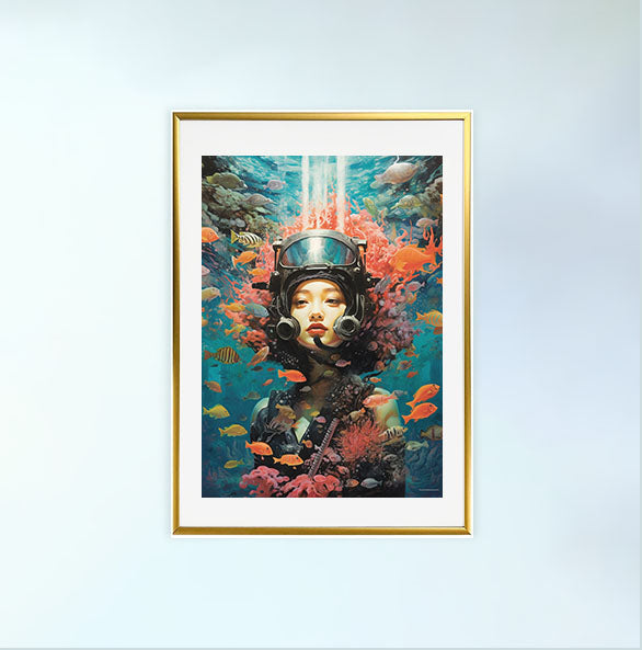 旅行のアートポスター金フレームあり