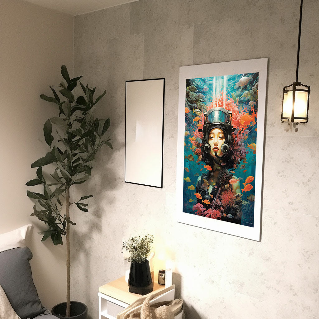 旅行のアートポスター廊下配置イメージ