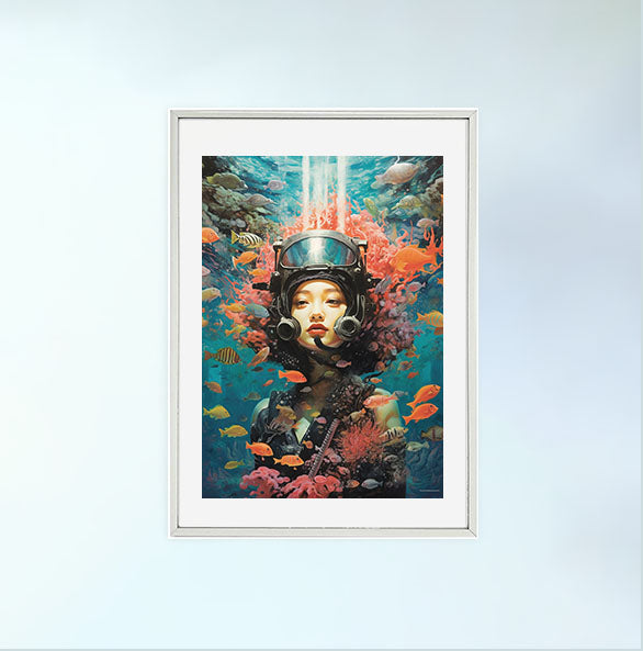 旅行のアートポスター銀フレームあり