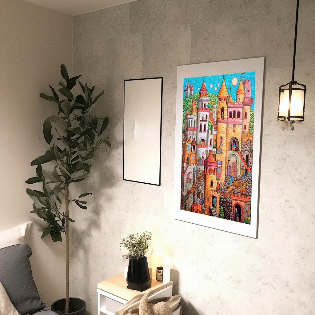 旅行のアートポスター廊下配置イメージ