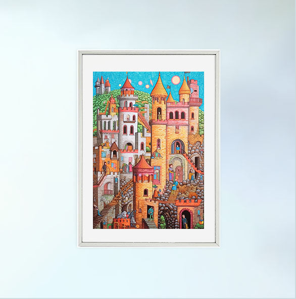 旅行のアートポスター銀フレームあり