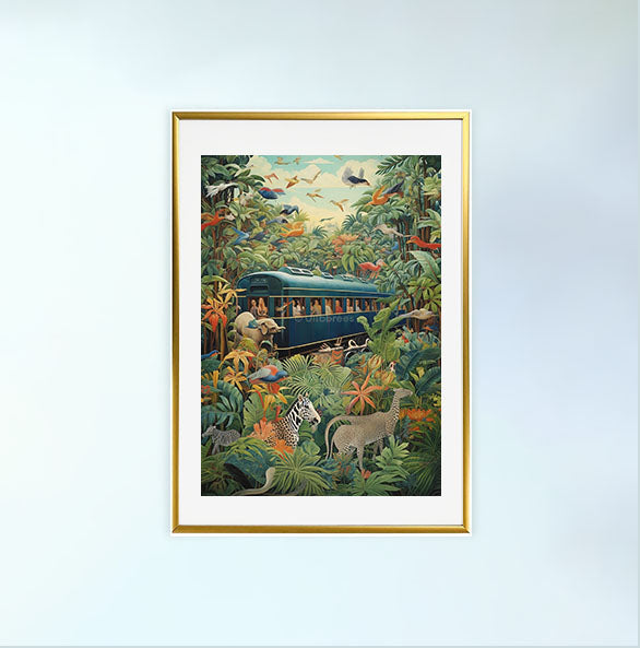 旅行のアートポスター金フレームあり