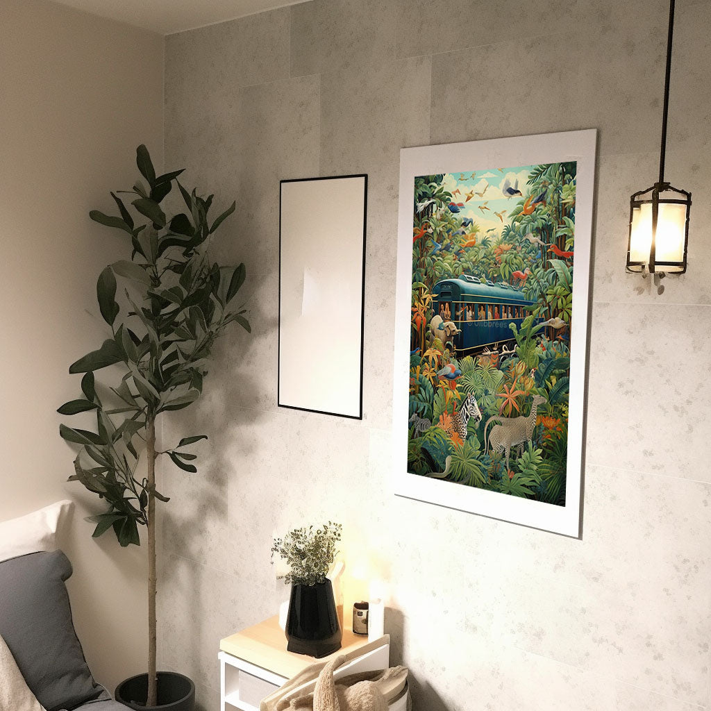 旅行のアートポスター廊下配置イメージ