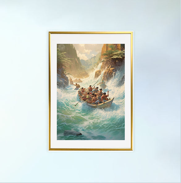 旅行のアートポスター金フレームあり