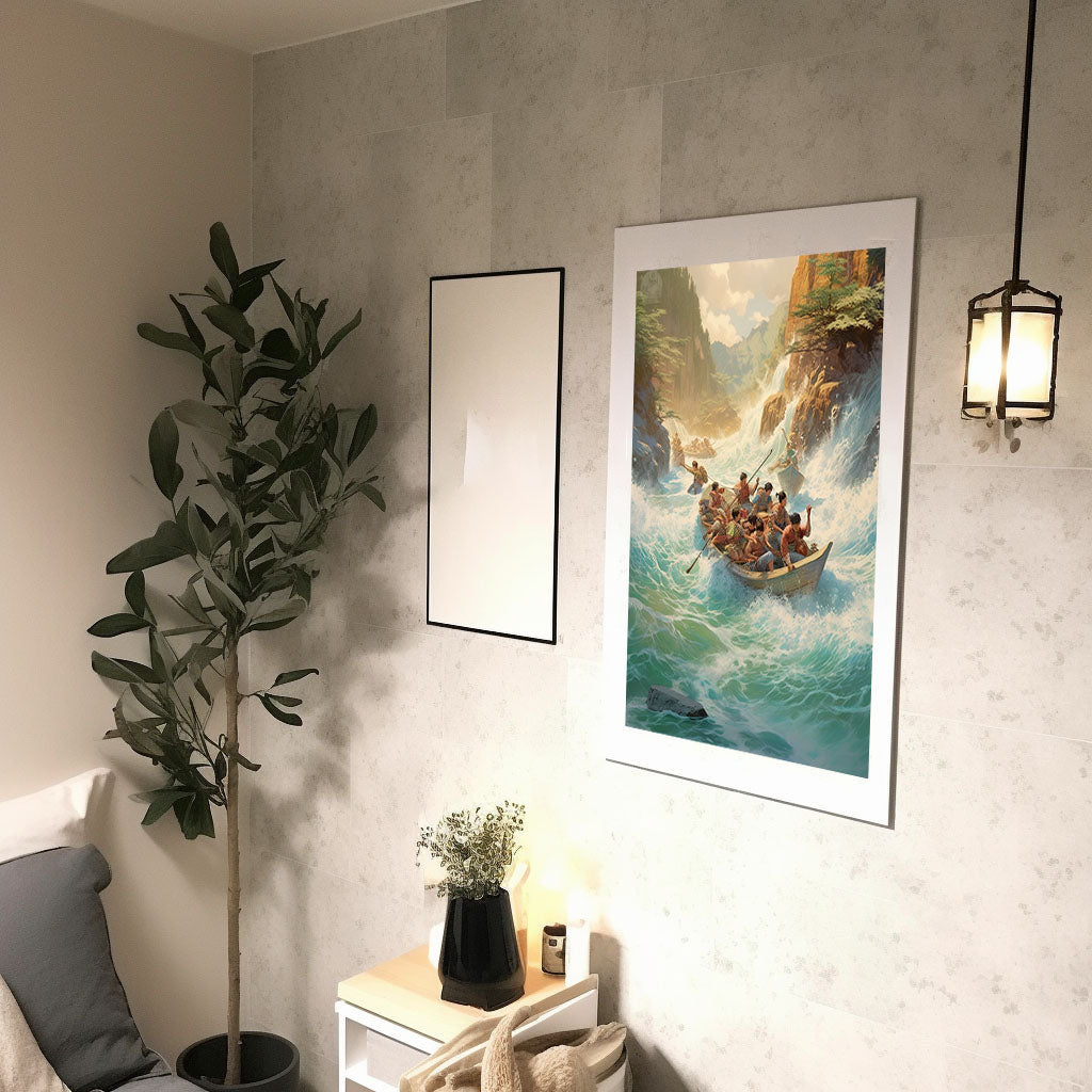 旅行のアートポスター廊下配置イメージ