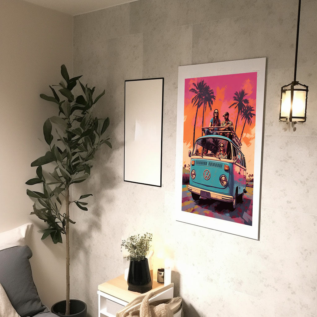 旅行のアートポスター廊下配置イメージ