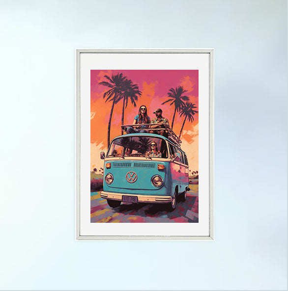 旅行のアートポスター銀フレームあり