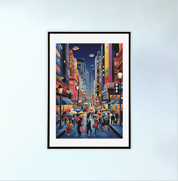 旅行のアートポスター黒フレームあり