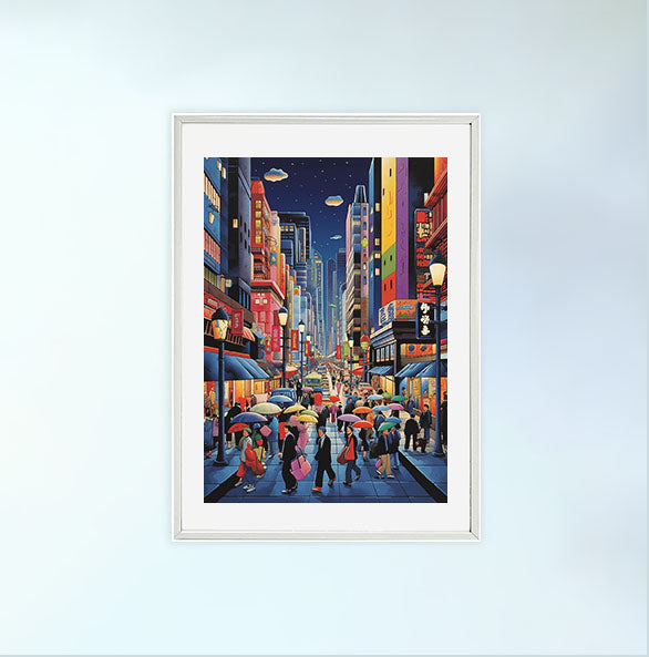 旅行のアートポスター白フレームあり