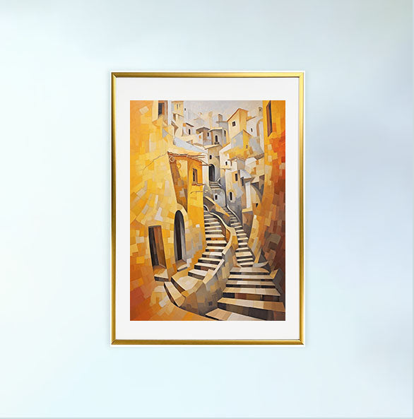 旅行のアートポスター金フレームあり