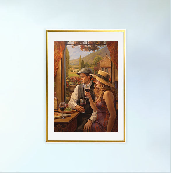 旅行のアートポスター金フレームあり