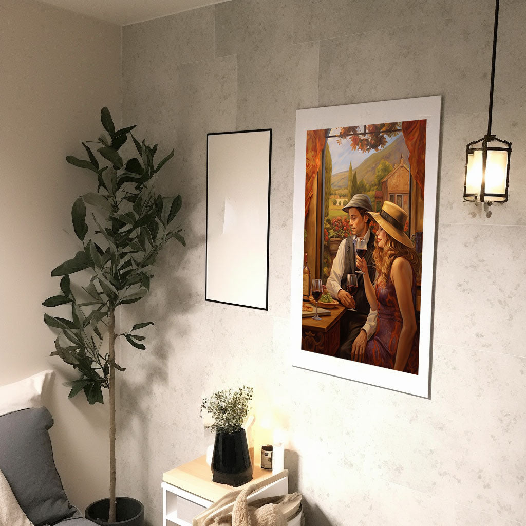 旅行のアートポスター廊下配置イメージ