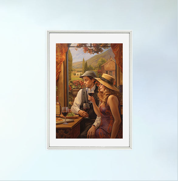 旅行のアートポスター銀フレームあり