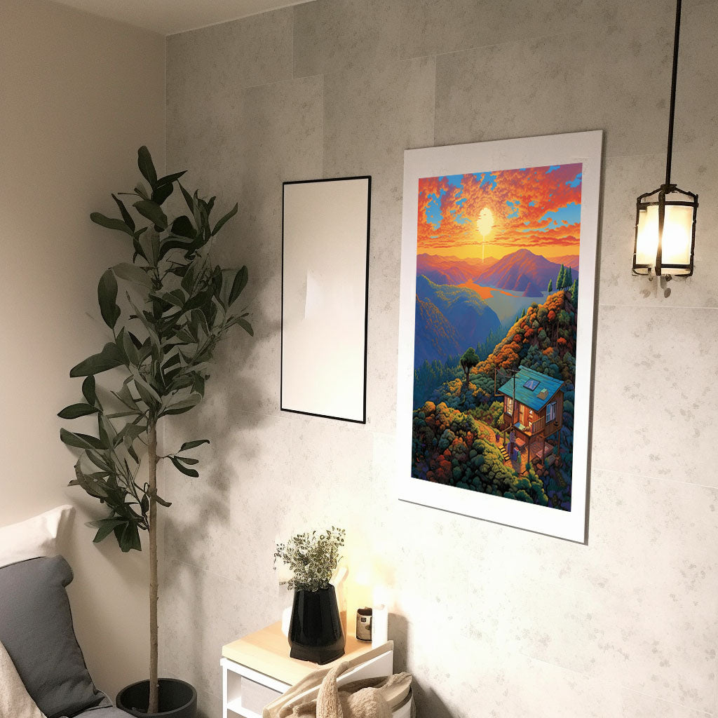 旅行のアートポスター廊下配置イメージ