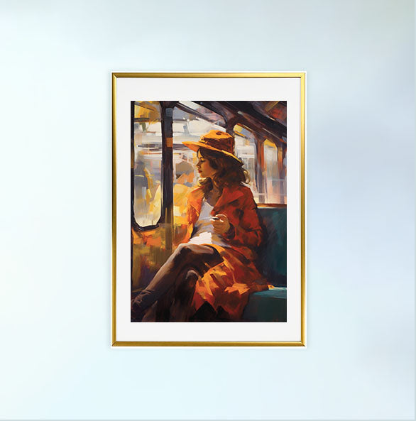 旅行のアートポスター金フレームあり