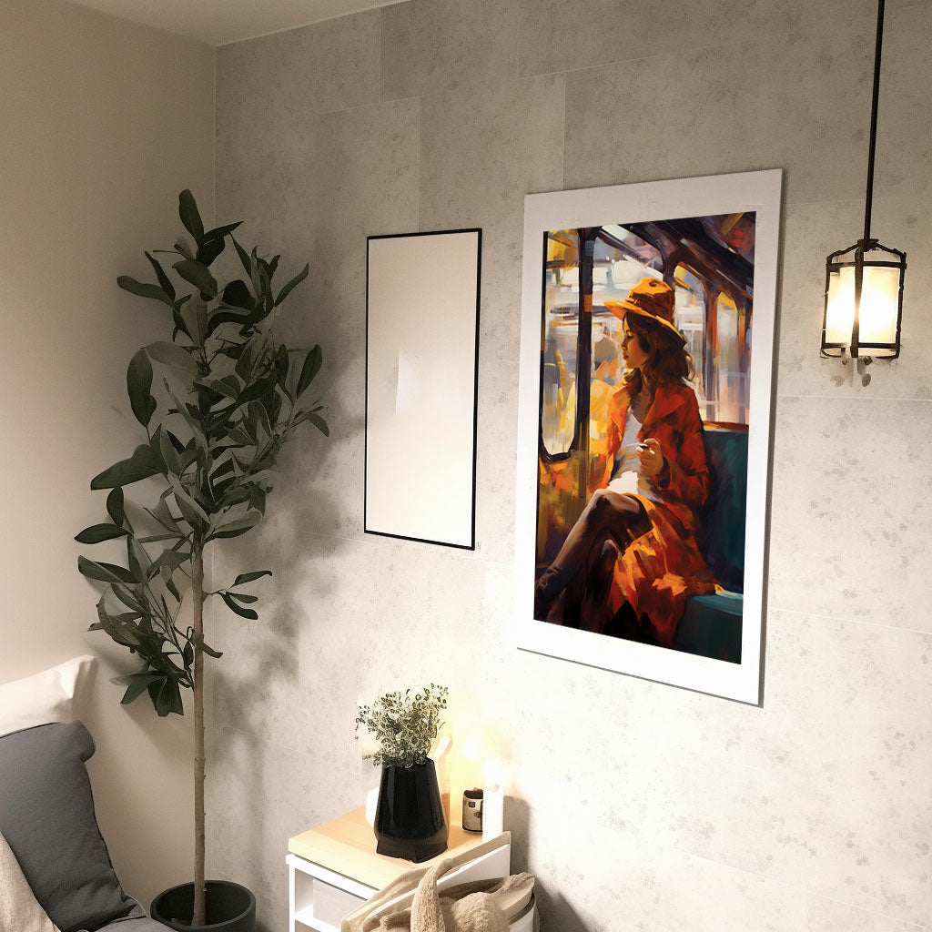 旅行のアートポスター廊下配置イメージ