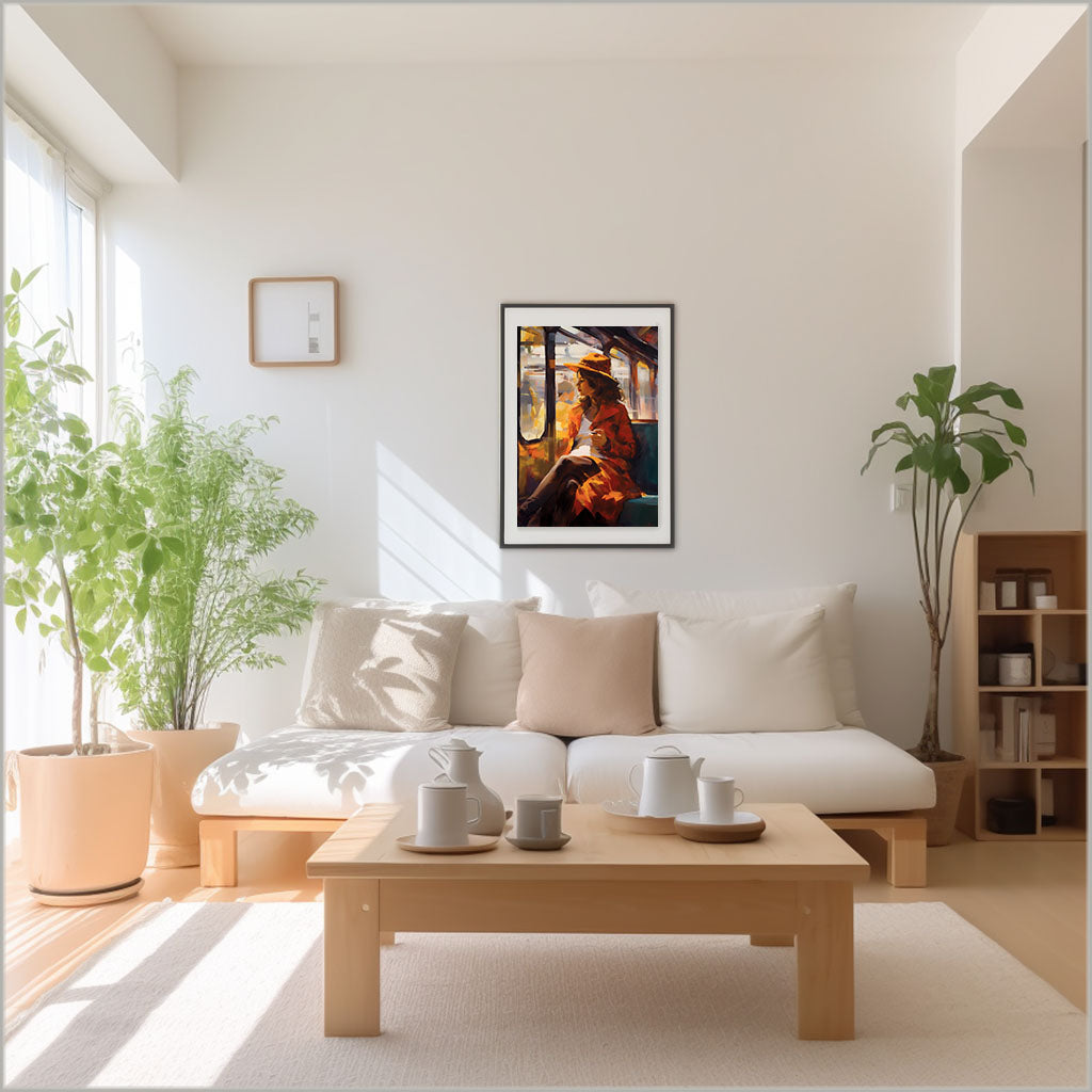 旅行のアートポスターリビング配置イメージ