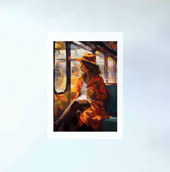 旅行のアートポスター原画のみ設置イメージ