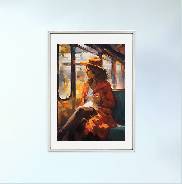 旅行のアートポスター銀フレームあり