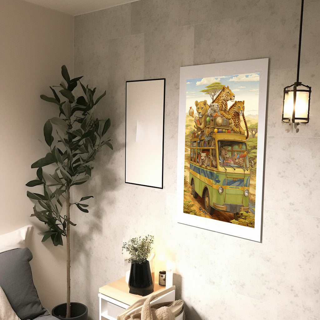 旅行のアートポスター廊下配置イメージ