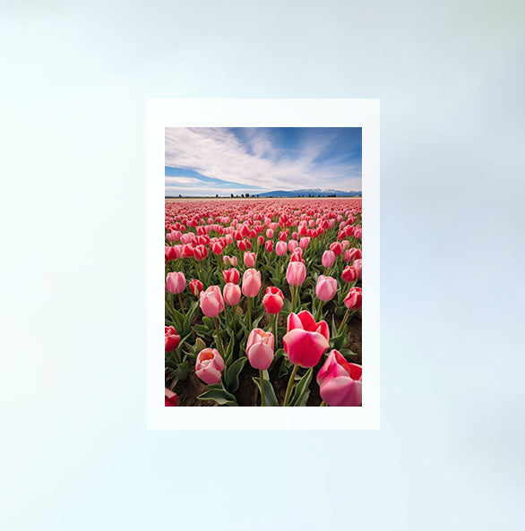 チューリップ畑のアートポスター原画のみ設置イメージ