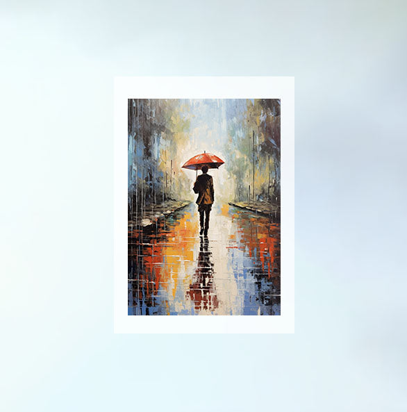 傘のアートポスター原画のみ設置イメージ