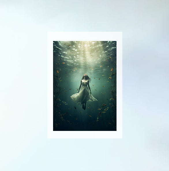 水中写真のアートポスター原画のみ設置イメージ