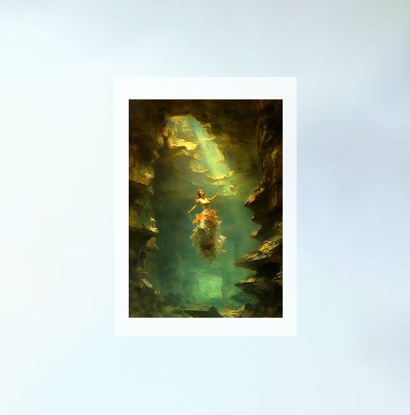 水中写真のアートポスター原画のみ設置イメージ