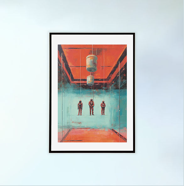 宇宙のアートポスター黒フレームあり