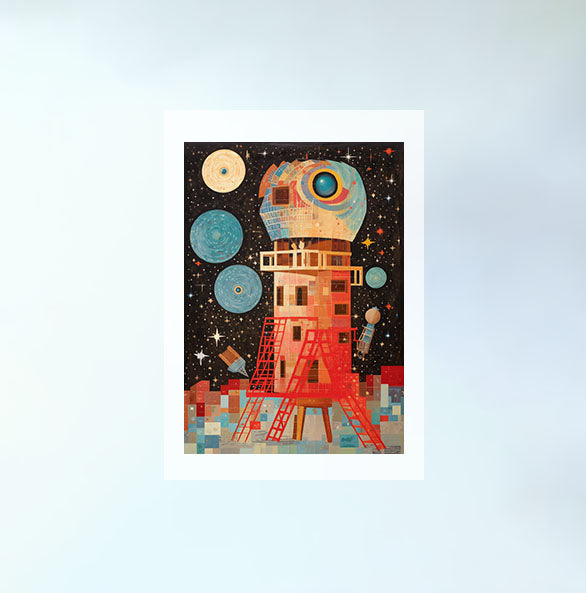 宇宙のアートポスター原画のみ設置イメージ