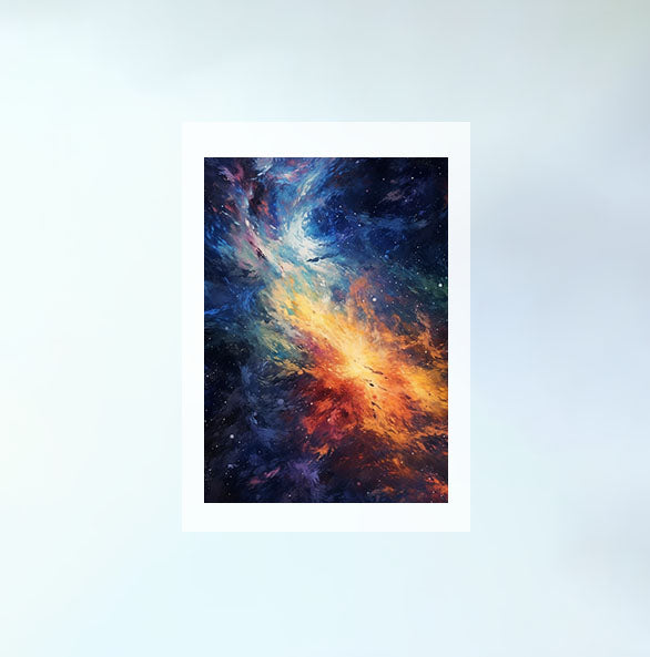 宇宙のアートポスター原画のみ設置イメージ