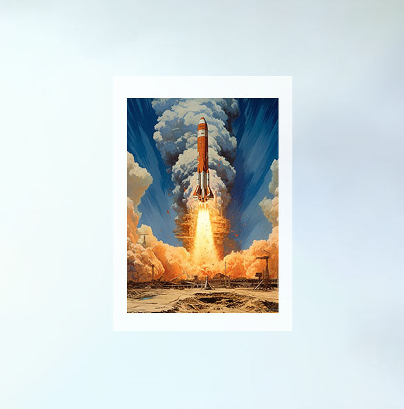 宇宙のアートポスター原画のみ設置イメージ