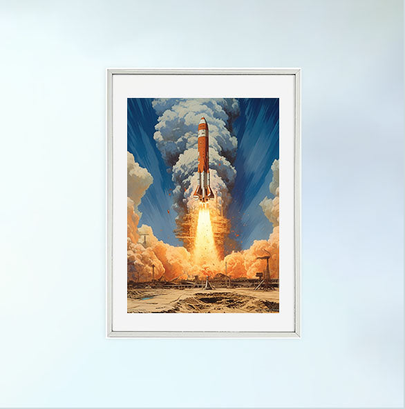 宇宙のアートポスター銀フレームあり