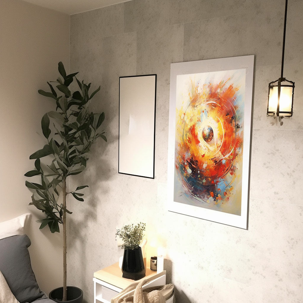 宇宙のアートポスター廊下配置イメージ