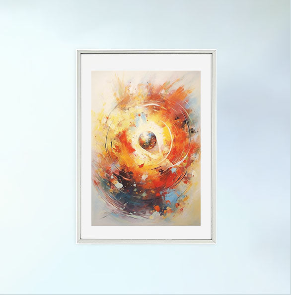 宇宙のアートポスター銀フレームあり