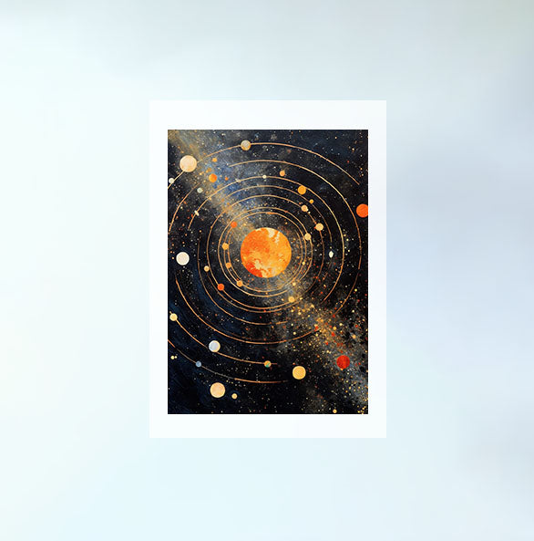 宇宙のアートポスター原画のみ設置イメージ