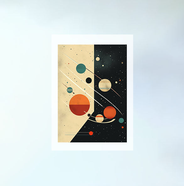 宇宙のアートポスター原画のみ設置イメージ