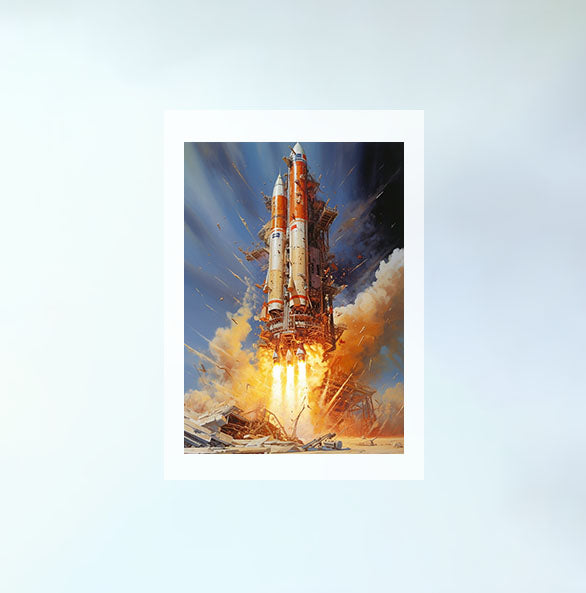 宇宙のアートポスター原画のみ設置イメージ