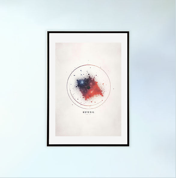 宇宙のアートポスター黒フレームあり