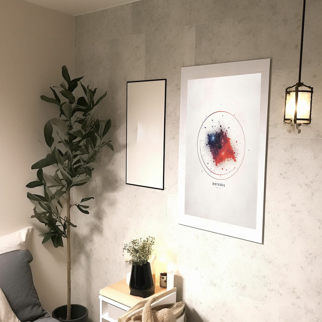 宇宙のアートポスター廊下配置イメージ